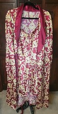 Vtg Lauren Rogers Silky Satiny Nightgown Robe Linegerie Pajama Set 1X EUC