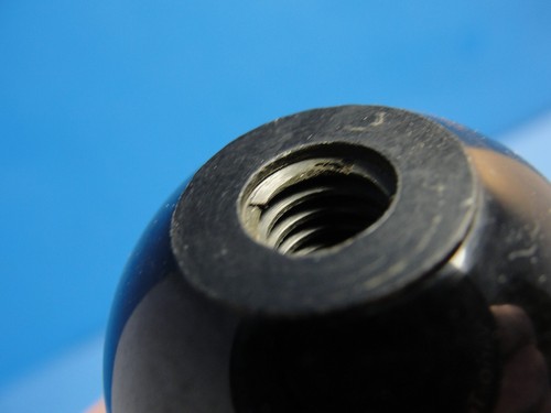 ROUND BLACK PLASTIC BALL KNOB 1 7/8" DIAMETER 5/16"-18 NC THREAD Knob Handle - Picture 2 of 4