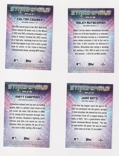 2024 TOPPS UPDATE SERIES BASEBALL STARS OF MLB INSERT 13 CARD LOT - Bild 4 von 4