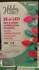 Holiday Living 25-Count 13-ft Red/Green C9 LED Plug-In Christmas Lights #4950677