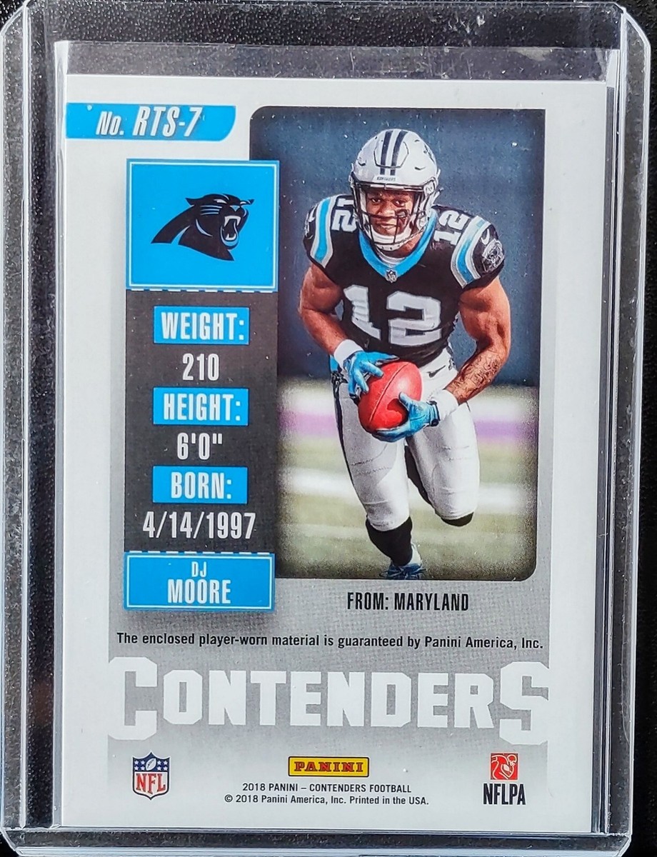 2018 Panini Contenders Rookie Ticket DJ Moore RC Patch #RTS-7