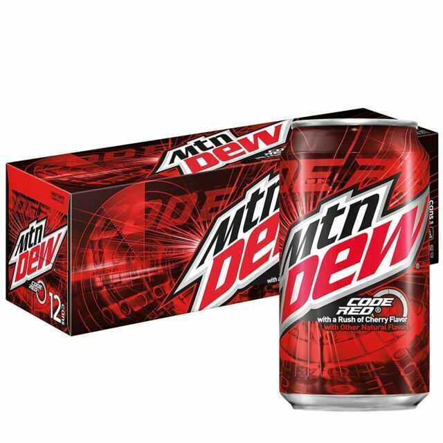 Mountain Dew Code Red Cherry Soda 12oz 12 Pack For Sale Online Ebay