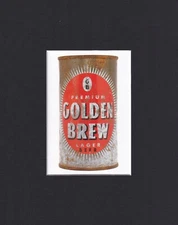 8X10" Matted Print Art Picture Vintage Beer Can: Grace Bros, Golden Brew Lager