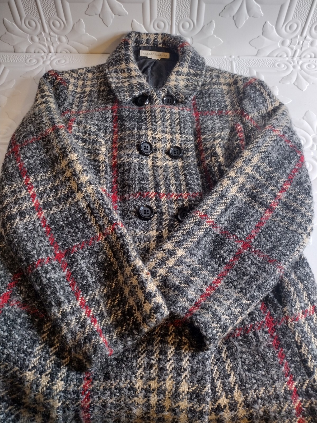 Robert Kitchen Canada Plaid Wool Blend Button-Up … - image 15