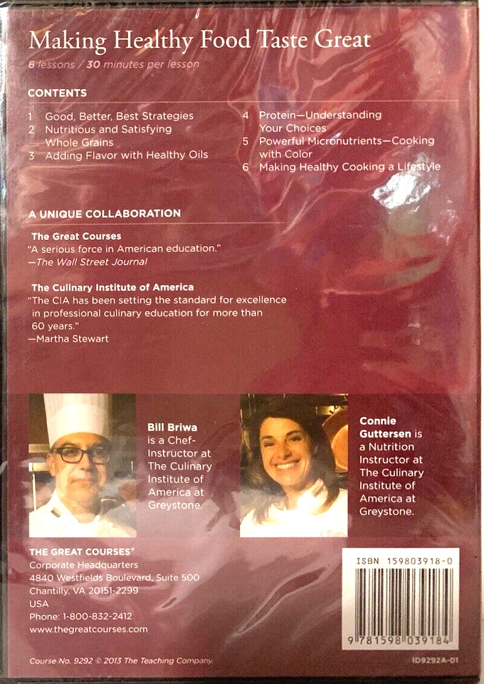 The Great Courses Everyday Gourmet Brand New Sealed DVD Healthy Food All Region - Image 2 of 3