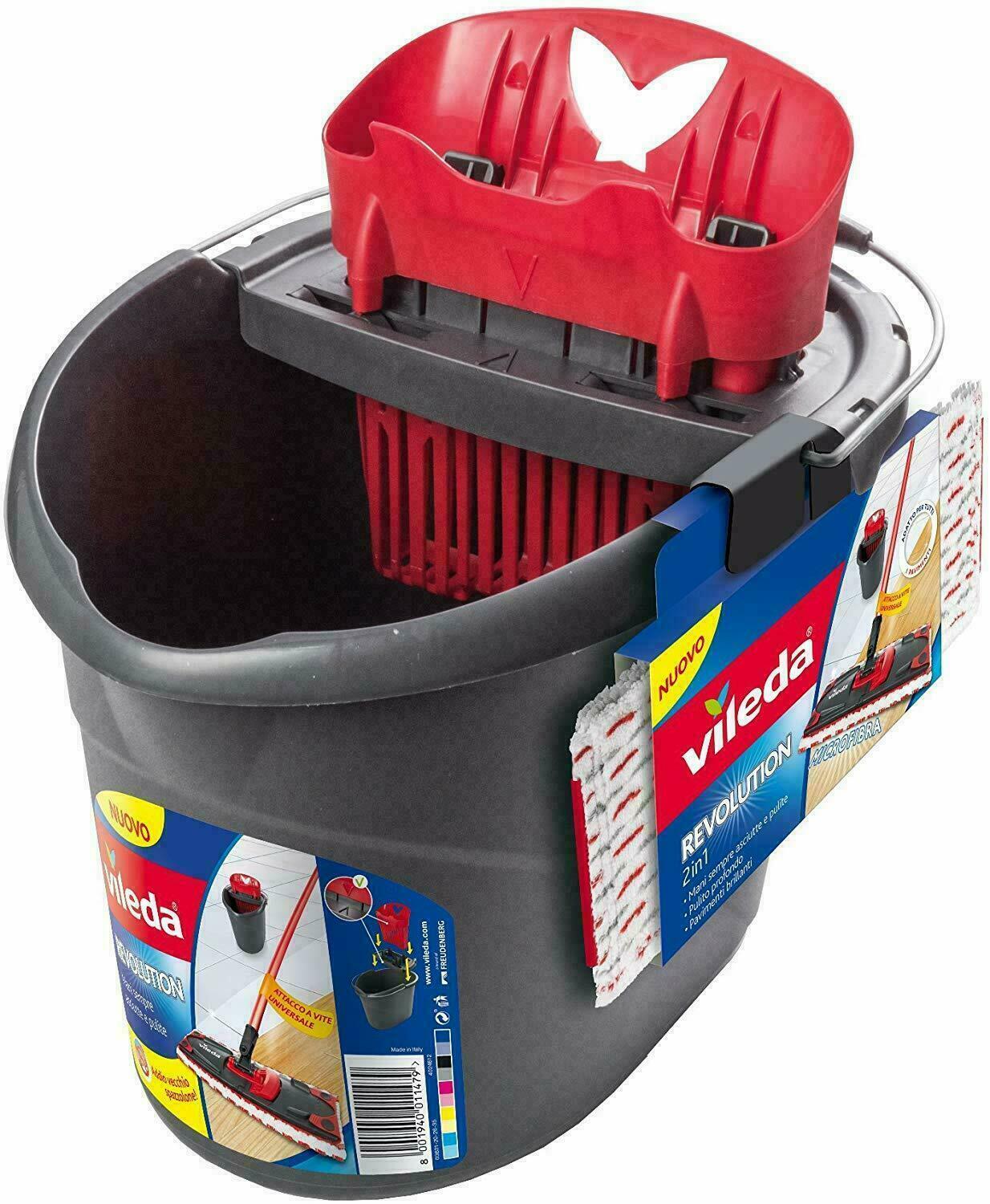 Vileda Revolution Box: Sistema Lavapavimenti Professionale con 2 Ricambi