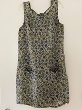 Zara Basics shift dress sleeveless 100% viscose Size S paisley print