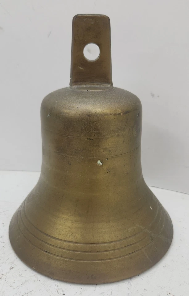 Campana/campana antiniebla de latón macizo de colección de 7" de alto y 6" de diámetro Foto 3 de 4