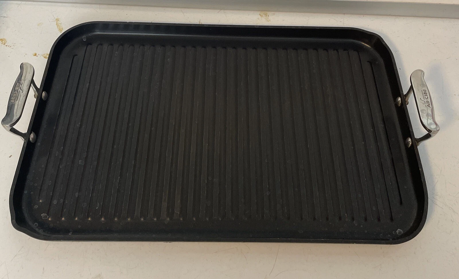 All Clad Griddle Pan Nonstick Hard Anodized Double Burner 13" x 20"