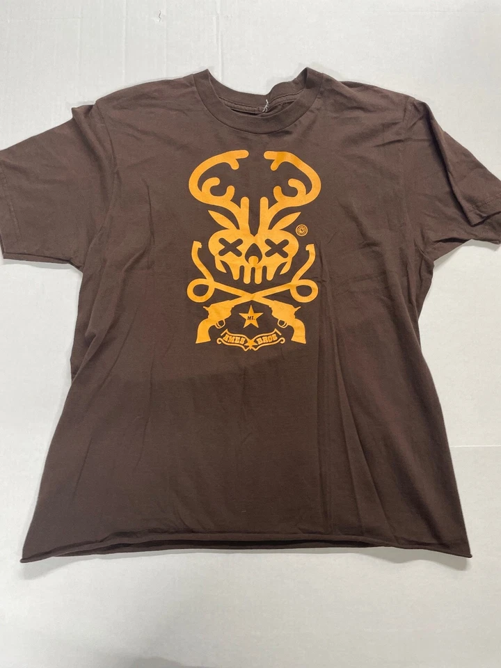 Camiseta Ames Bros talla M 100 % algodón marrón astas de pistola  Foto 2 de 4