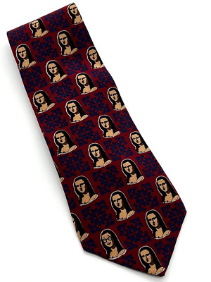 Mona Lisa Tie - MONA VICKY - 100% Silk - Made In The USA - Vicky Davis New York