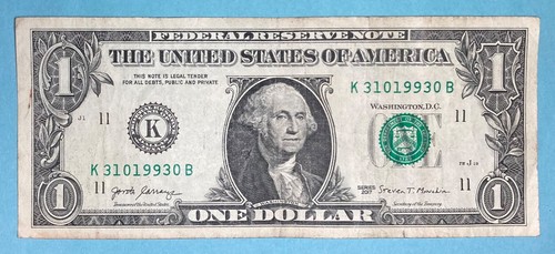 March 10, 1993 Birthday Note $1 One Dollar Bill K 31019930 B ( 3 / 10 / 1993 _) - Picture 1 of 2
