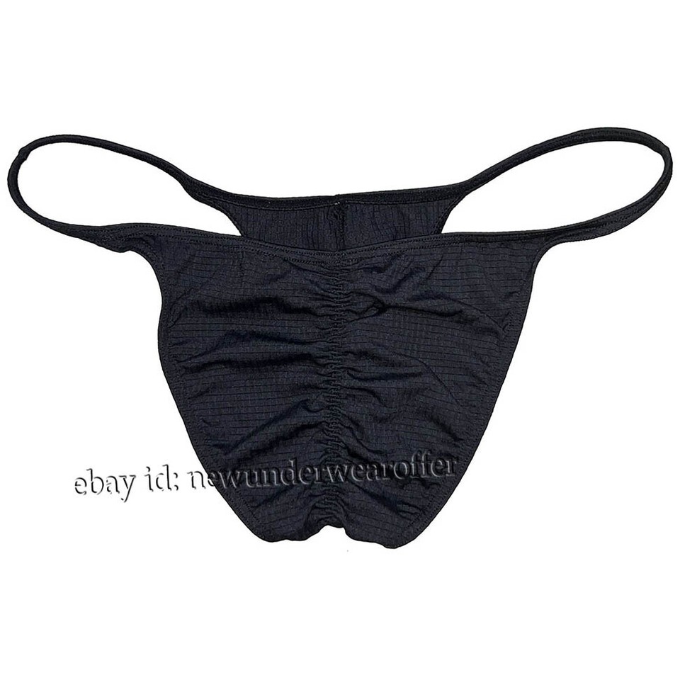 Men's Breathable Bikini Briefs String Underwear Ruched Back Shorts ...