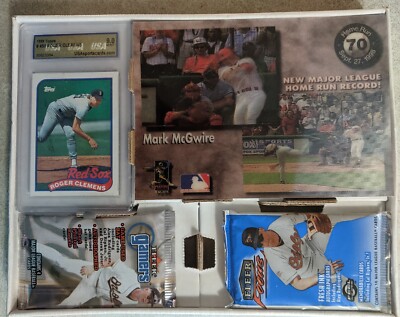 1989 ROGER CLEMENS USA 9 Mint; McGWIRE Motion Card; (2) 2000 FLEER FOCUS, GAMERS
