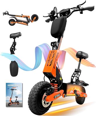 5600W 60V 27AH Foldable Electric Scooter Dual Motor 11in Off-Road Tire 50MPH 