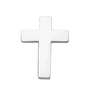 SILVER Coloured Metal Cross Lapel Pin Christian Jesus Christ Christianity Church