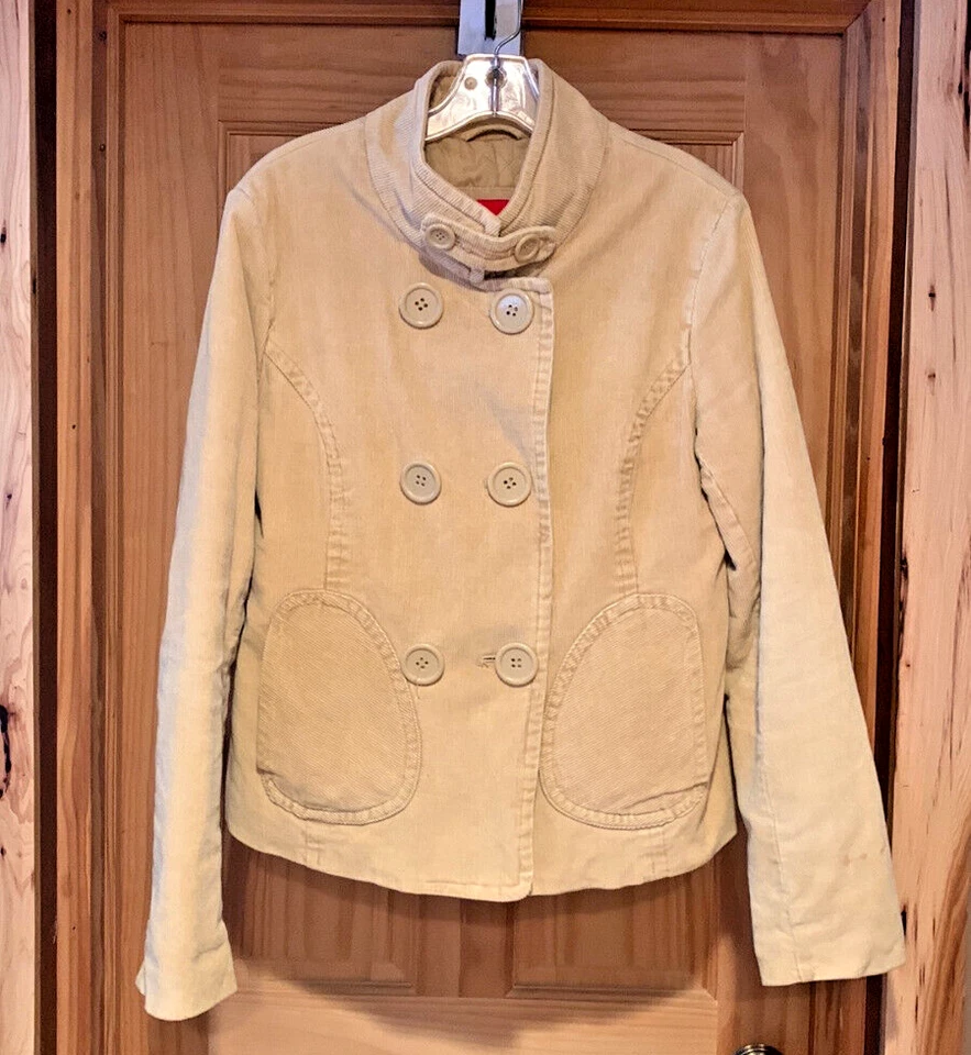 Chaqueta Abrigo Mossimo Supply Co Mujer Tostada Pana Guisante | Talla Junior XL Foto 2 de 4