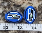 5 pc. Seahawks Football Silicone Focal Bead, Beadable accessories Seattle