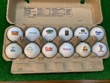 Lot of 12 Food Related Logo Golf Balls