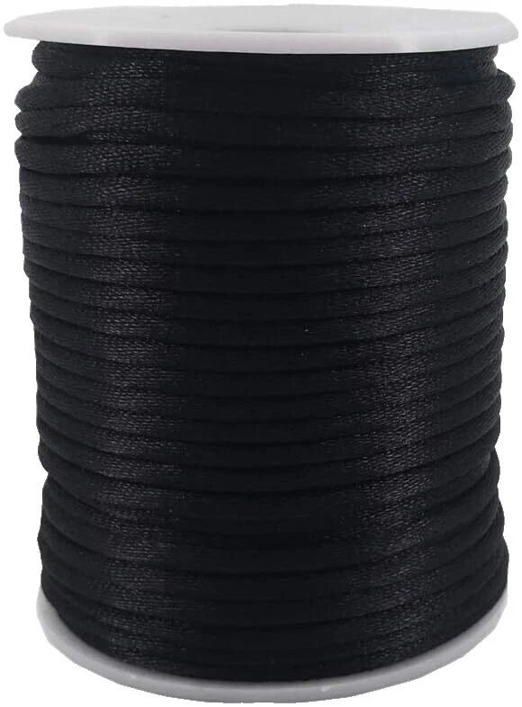 Silk Black Jewelry Making Cord, Thread & Wire