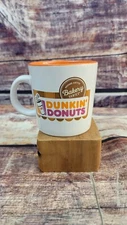 Dunkin Donuts Ground Bakery Series Coffee Cup Ceramic White Orange