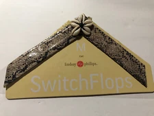 Lindsay Phillips Switchflops Interchangeable Sandal Straps M Rae, Shell, Snake