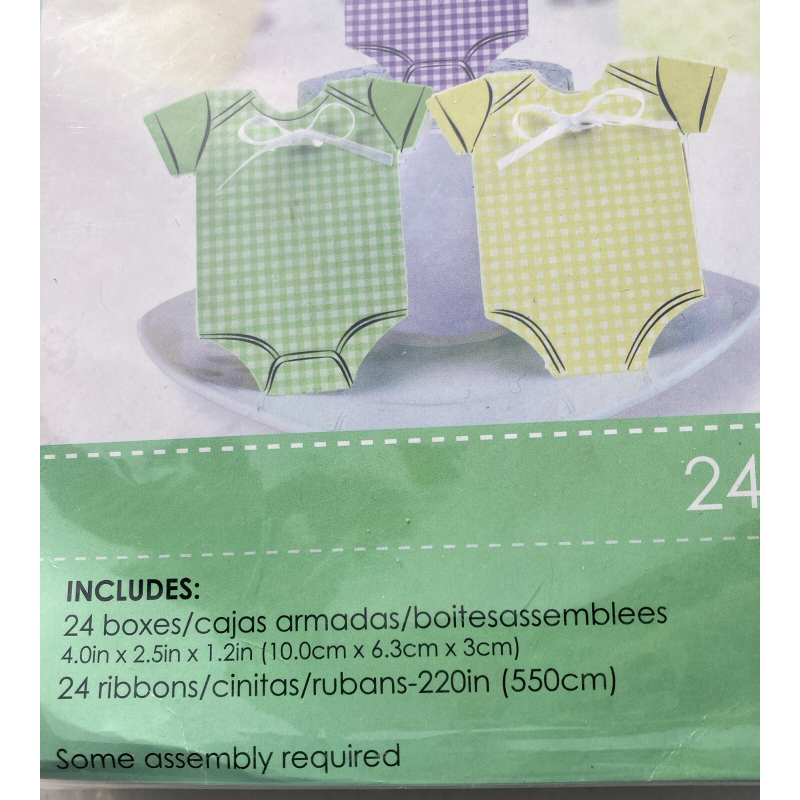 Baby Shower Party Favor Boxes 24 Ribbons Boxes Amy And Ivy Multicolor ...