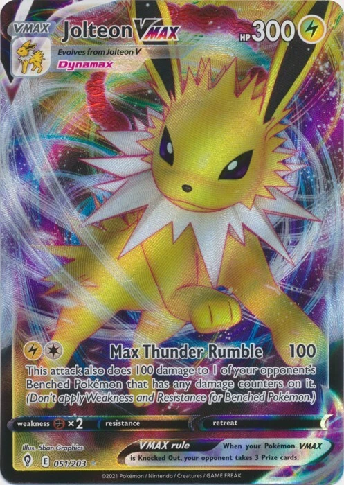 Jolteon VMAX 051/203 SWSH07: Evolving Skies for sale | eBay