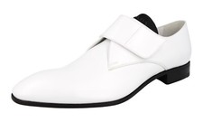 PRADA Leather Dress Shoes Hook n Loop - 2EG339 - White - NEW -  US 10 EU 43