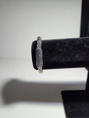 .925 Armband Gewebt Js Graviert Magnetclip