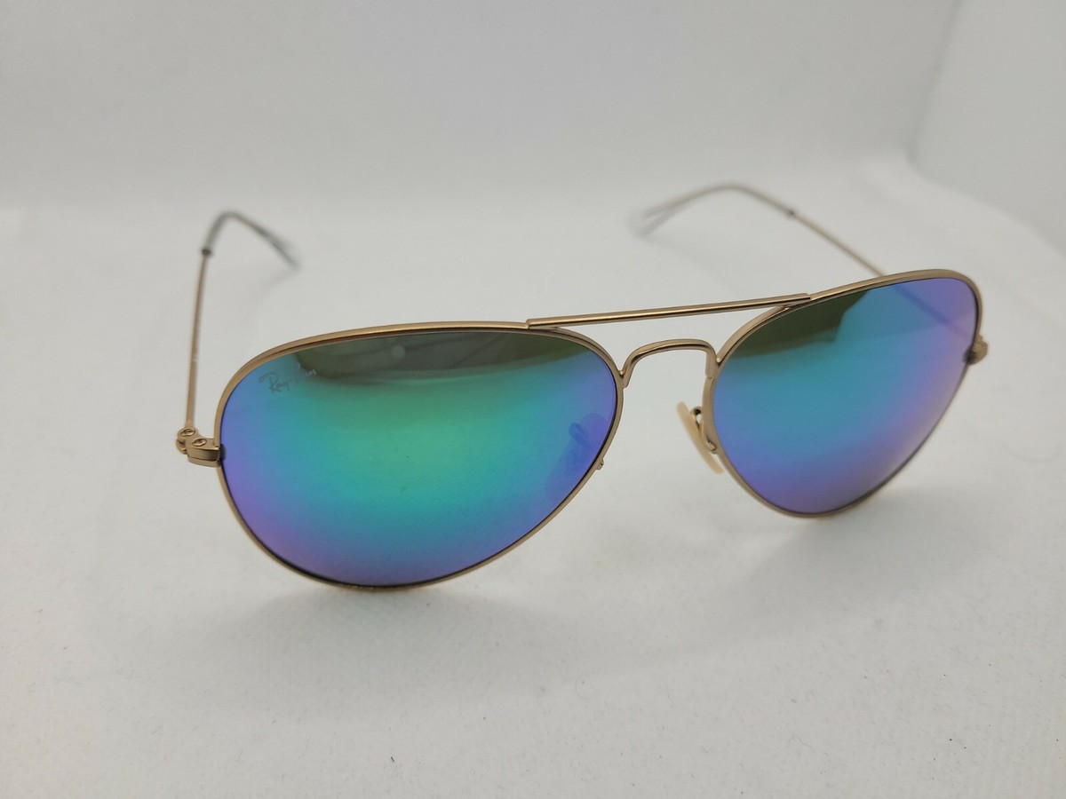 Ray-Ban 3025 Blue Aviator Sunglasses 58mm Ray-Ban Sunglasses Aviator Gradient RB-3025 112/4L main image 3