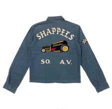 Japanese Brand Jelado Chain Stitch Drizzler Jacket Vintage Style Car Club 40s 50