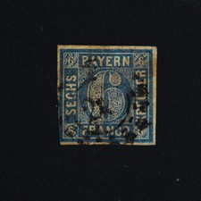 Bayern 1862 Michel 10b 6 Kreuzer gestempelt