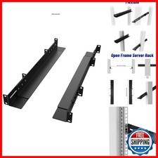 Fengone 1U 19" Server Rack Rails 15-24" Adjustable Depth Universal 2&4-Post