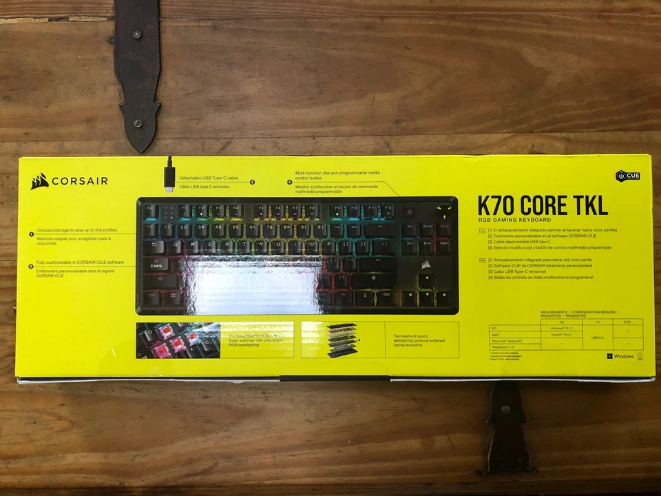 CORSAIR K70 CORE TKL Mechanical Gaming Keyboard Corsair MLX Red Linear - Image 4 of 4