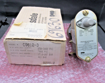 #ad #ad Barksdale C9612 3 Sealed Piston Pressure Switch 250 3000 PSI SPDT *BRAND NEW* $298.98