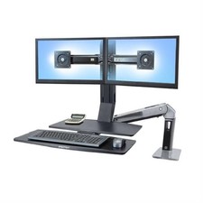 Image of Ergotron WorkFit -A Dual 55.9 cm (22inch) Desk Black