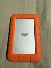 LaCie Rugged USB-C 2TB Portable External Hard Drive - Orange/Silver