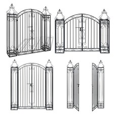 Metall Gartentor Schmiedeeisen Gartenpforte Gartentür Zauntor Torbogen Türzaun