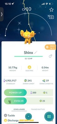Pokemon Go Shiny Shinx ( Stage 1 )