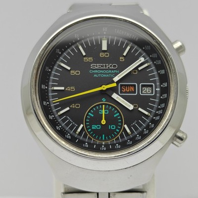 Seiko Helmet 6139-7100 Darth Vader Automatic Chronograph Vintage Men's Watch