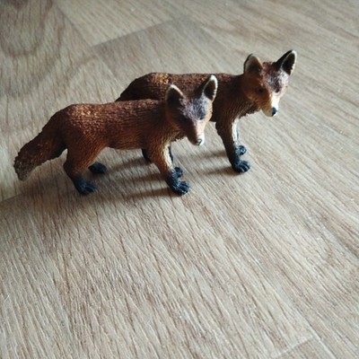 Schleich 14782 2 Füchse  Mischwald 2016 Wild Life gebraucht