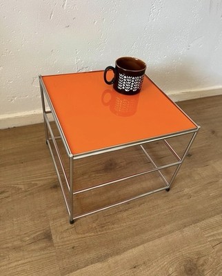 USM HALLER upcycled Coffeetable * orange kratzfest Beistelltisch DIY