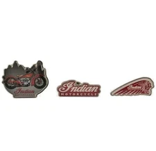 Indian Scout Motorcycle Pin Lapel Hat Pin Tie Tac CHIEF HEADDRESS Lot of 3