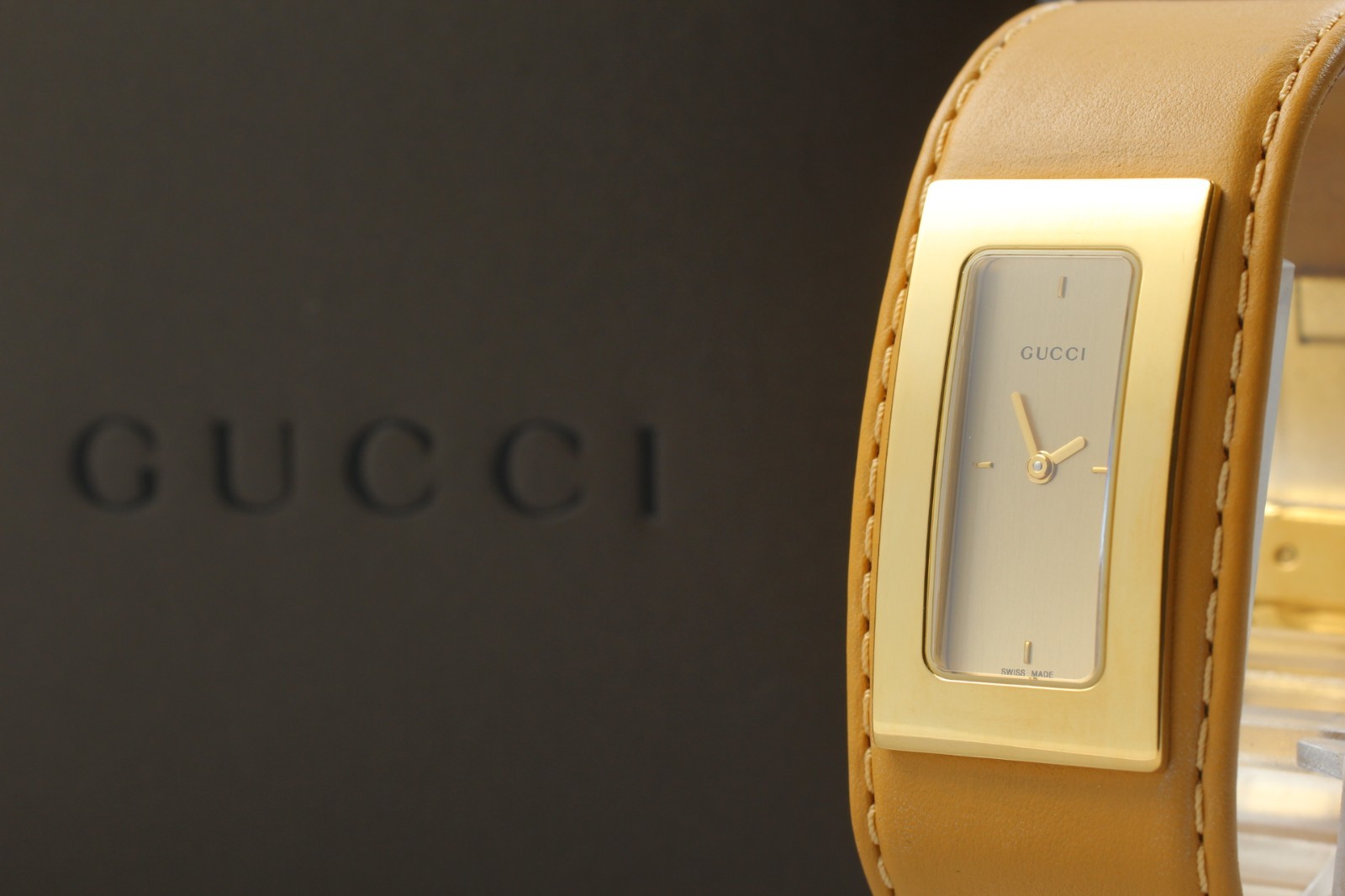 【N MINT++ w / Box , Card】 Gucci 7800S Brown 3ATM Women's Quartz Watch from JAPAN