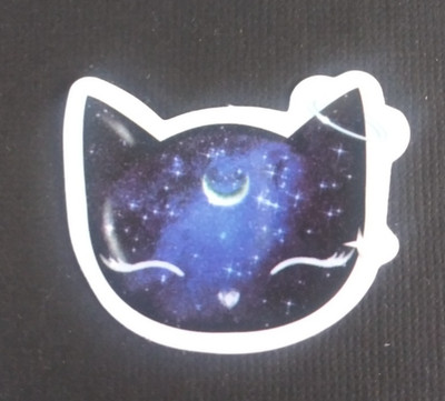 Beautiful Galaxy Sky Kitty Cat Sticker 1.38'' x 1.58'' (AM)
