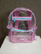 Steve Madden Clear Plastic Backpack Pink Outl...