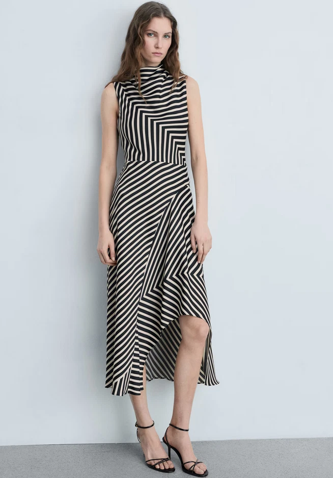 white dress with black pattern Won Me Over Polka Dot Ric Rac Mini Dress White main image 0