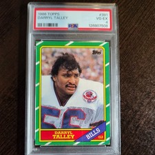 1986 Topps - Darryl Talley #391 C* on Copyright Line - Buffalo Bills - PSA 4