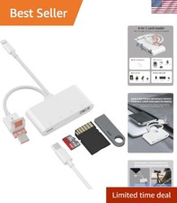 Portable 5-in-1 USB OTG and SD Card Reader for Seamless iPhone/iPad Connectivity